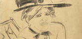Ernst Ludwig Kirchner. Seated Woman with Hat (Sitzende mit Hut). (1908-09)