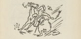 Richard Seewald. Untitled (Horse Balking) (tailpiece, p. 67) from the periodical  Zeit-Echo. Ein Kriegs-Tagebuch der Künstler, vol. 1, no. 5 (Dec 1914). 1914