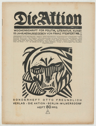 Otto Freundlich. Die Aktion, vol. 8, no. 37/38. September 21, 1918