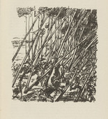 Walther Teutsch. Untitled (Battle in the Forest) (plate, [p. 69]) from the periodical  Zeit-Echo. Ein Kriegs-Tagebuch der Künstler, vol. 1, no. 5 (Dec 1914). 1914