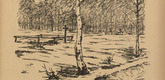 August Gaul. Soldiers' Graves in Poland (Soldatengräber in Polen) (plate, p. 237) from the periodical Kriegszeit. Künstlerflugblätter, vol. 1, no. 59 (Dec 1915). 1915