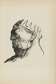 Alfred Kubin. Untitled (Caesar's Head) (plate, [p. 75]) from the periodical  Zeit-Echo. Ein Kriegs-Tagebuch der Künstler, vol. 1, no. 6 (Jan 1915). 1915