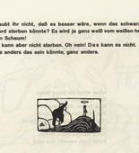 Vasily Kandinsky. Hill, Tree, Clouds and Figure (Hügel, Baum, Wolken und Figur) (tailpiece, folio 43) from Klänge (Sounds). (1913)