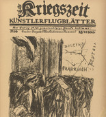 Max Liebermann. Extra, Extra! (Extrablatt) (in-text plate, p. 21) from the periodical Kriegszeit. Künstlerflugblätter, vol. 1, no. 6 (30 Sept 1914). 1914