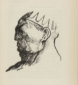 Alfred Kubin. Untitled (Caesar's Head) (plate, [p. 75]) from the periodical  Zeit-Echo. Ein Kriegs-Tagebuch der Künstler, vol. 1, no. 6 (Jan 1915). 1915