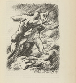 Edwin Scharff. Untitled (Allegory of Men Fighting) (plate, [p. 81]) from the periodical  Zeit-Echo. Ein Kriegs-Tagebuch der Künstler, vol. 1, no. 6 (Jan 1915). 1915