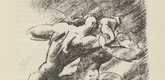 Edwin Scharff. Untitled (Allegory of Men Fighting) (plate, [p. 81]) from the periodical  Zeit-Echo. Ein Kriegs-Tagebuch der Künstler, vol. 1, no. 6 (Jan 1915). 1915