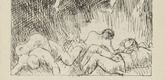 Adolf Ferdinand Schinnerer. Untitled (Rescue of a Wounded Man) (plate, [p. 5]) from the periodical Zeit-Echo. Ein Kriegs-Tagebuch der Künstler, vol. 1, no. 1 (Aug 1914). 1914