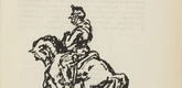 René Beeh. Untitled (Soldier on a Horse) (plate, [p. 87]) from the periodical  Zeit-Echo. Ein Kriegs-Tagebuch der Künstler, vol. 1, no. 6 (Jan 1915). 1915