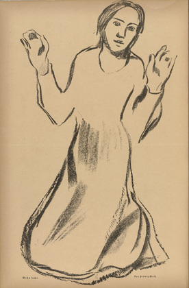 Hedwig Weiss. Longing (Sehnsucht) (plate, p. 240) from the periodical Kriegszeit. Künstlerflugblätter, vol. 1, no. 60 (Jan 1916). 1916