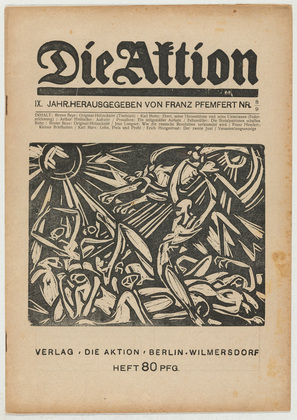 Bruno Beye. Die Aktion, vol. 9, no. 8/9. March 1, 1919