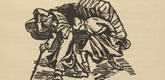 Ernst Barlach. Wandering Puppeteers (Wandernde Puppenspieler) (in-text plate, page 29) from Der Findling (The Foundling). 1922 (executed 1921)