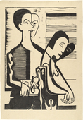 Ernst Ludwig Kirchner. Self-Portrait with Erna (Selbstbildnis mit Erna). (1933)