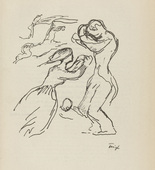 Friedrich Feigl. Untitled (Wailing Woman) (plate [p. 97]) from the periodical  Zeit-Echo. Ein Kriegs-Tagebuch der Künstler, vol. 1, no. 7 (Jan 1915). 1915