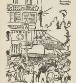 Richard Seewald. Untitled (Marseille) (plate, [p. 103]) from the periodical  Zeit-Echo. Ein Kriegs-Tagebuch der Künstler, vol. 1, no. 7 (Jan 1915). 1915