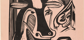 Ernst Ludwig Kirchner. Large Cow Reclining (Grosse liegende Kuh). (1929)