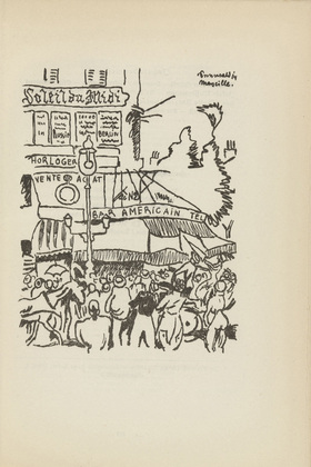 Richard Seewald. Untitled (Marseille) (plate, [p. 103]) from the periodical  Zeit-Echo. Ein Kriegs-Tagebuch der Künstler, vol. 1, no. 7 (Jan 1915). 1915