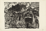 Ernst Ludwig Kirchner. Königstein Railroad Station in the Taunus (Bahnhof Königstein im Taunus). (1916)