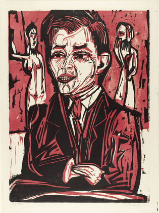 Ernst Ludwig Kirchner. Portrait of Will Grohmann, Large (Brustbild Grohmann, gross). (1924)