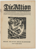 Conrad Felixmüller, Hans Richter. Die Aktion, vol. 10, no. 1/2. January 10, 1920
