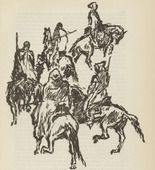 René Beeh. Untitled (Spahis on Horses) (plate, [p. 121]) from the periodical  Zeit-Echo. Ein Kriegs-Tagebuch der Künstler, vol. 1, no. 9 (Feb 1915). 1915