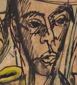 Ernst Ludwig Kirchner. Self-Portrait with Pipe (Selbstbildnis mit Pfeife). (July 23, 1914)