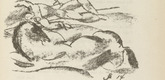 Edwin Scharff. Untitled (Fallen Rider) (tailpiece, p. 123) from the periodical  Zeit-Echo. Ein Kriegs-Tagebuch der Künstler, vol. 1, no. 9 (Feb 1915). 1915