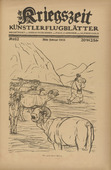 August Gaul. The 'Good Shepherd' Nikita (Der "gute Hirt" Nikita) (in-text plate, p. 247) from the periodical Kriegszeit. Künstlerflugblätter, vol. 1, no. 62 (Middle of Feb 1916). 1916
