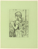 Hans Thoma. Sunflower Girl (Sonnenblumenmädchen). 1897, published 1899-1900