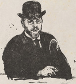 Max Slevogt. Self-Portrait with Hat and Cane (Selbstbildnis mit Hut und Stock). (1908, published 1915)
