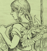 Hans Thoma. Sunflower Girl (Sonnenblumenmädchen). 1897, published 1899-1900