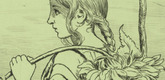 Hans Thoma. Sunflower Girl (Sonnenblumenmädchen). 1897, published 1899-1900