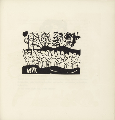 Vasily Kandinsky. The Baptized (Täuflinge) (plate, folio 47) from Klänge (Sounds). (1913)