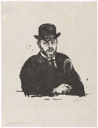 Max Slevogt. Self-Portrait with Hat and Cane (Selbstbildnis mit Hut und Stock). (1908, published 1915)