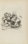 Werner Paul Schmidt. Untitled (Cavalry Battle) (plate, [p. 7]) from the periodical  Zeit-Echo. Ein Kriegs-Tagebuch der Künstler, vol. 1, no. 1 (Aug 1914). 1914
