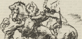 Werner Paul Schmidt. Untitled (Cavalry Battle) (plate, [p. 7]) from the periodical  Zeit-Echo. Ein Kriegs-Tagebuch der Künstler, vol. 1, no. 1 (Aug 1914). 1914