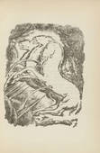 Willi Geiger. Untitled (Three Wounded Horses Rearing) (plate, [p. 129]) from the periodical  Zeit-Echo. Ein Kriegs-Tagebuch der Künstler, vol. 1, no. 9 (Feb 1915). 1915