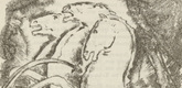 Willi Geiger. Untitled (Three Wounded Horses Rearing) (plate, [p. 129]) from the periodical  Zeit-Echo. Ein Kriegs-Tagebuch der Künstler, vol. 1, no. 9 (Feb 1915). 1915