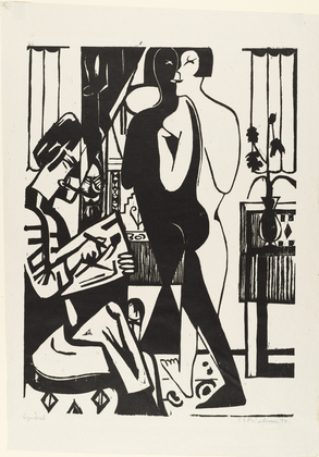 Ernst Ludwig Kirchner. Artist and Model (Maler und Modell). (1936)
