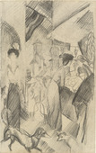 August Macke. Street Scene with Cathedral (Straßenbild mit Kathedrale). (1914)