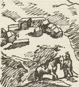 René Beeh. Untitled (Houses in Landscape with Hills) (plate, [p. 145]) from the periodical  Zeit-Echo. Ein Kriegs-Tagebuch der Künstler, vol. 1, no. 10 (Mar 1915). 1915