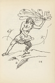 Franz Reinhardt. Untitled (David with Sling) (plate, [p. 149]) from the periodical  Zeit-Echo. Ein Kriegs-Tagebuch der Künstler, vol. 1, no. 10 (Mar 1915). 1915