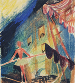 August Macke. Tightrope Walker I (Seiltänzer I). (1913-14)