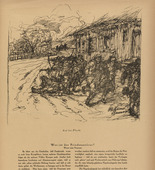 Otto Hamel. Fleeing (Auf der Flucht) (headpiece, p. 253) from the periodical Kriegszeit. Künstlerflugblätter, vol. 1, no. 63 (Feb 1916). 1916