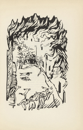 Franz Maria Jansen. Untitled (Street Battle) (plate, [p. 151]) from the periodical  Zeit-Echo. Ein Kriegs-Tagebuch der Künstler, vol. 1, no. 10 (Mar 1915). 1915
