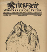 August Gaul. It's No Longer Enough! (Es langt nicht mehr) (in-text plate, p. 255) from the periodical Kriegszeit. Künstlerflugblätter, vol. 1, no. 64/65 (March 1916). 1916