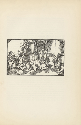 Max Unold. Untitled (Seeking Refuge in Basement) (plate, [p. 153]) from the periodical  Zeit-Echo. Ein Kriegs-Tagebuch der Künstler, vol. 1, no. 11 (Mar 1915). 1915