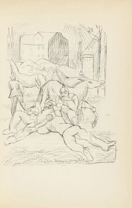 Rudolf Grossmann. Untitled (Encamped Uhlans) (plate, [p. 159]) from the periodical  Zeit-Echo. Ein Kriegs-Tagebuch der Künstler, vol. 1, no. 11 (Mar 1915). 1915