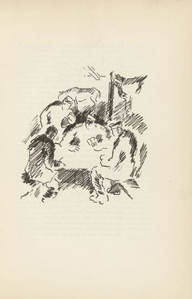 Otto Hohlt. Untitled (Soldiers Playing Cards) (plate, [p. 161]) from the periodical  Zeit-Echo. Ein Kriegs-Tagebuch der Künstler, vol. 1, no. 11 (Mar 1915). 1915