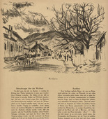 Friedrich Tischler. Kraljevo (headpiece, p. 257) from the periodical Kriegszeit. Künstlerflugblätter, vol. 1, no. 64/65 (March 1916). 1916